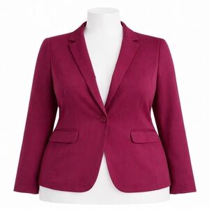 Size 0X Maurices Women’s Plum Purple Blazer Jacket Career Office Button Workwear